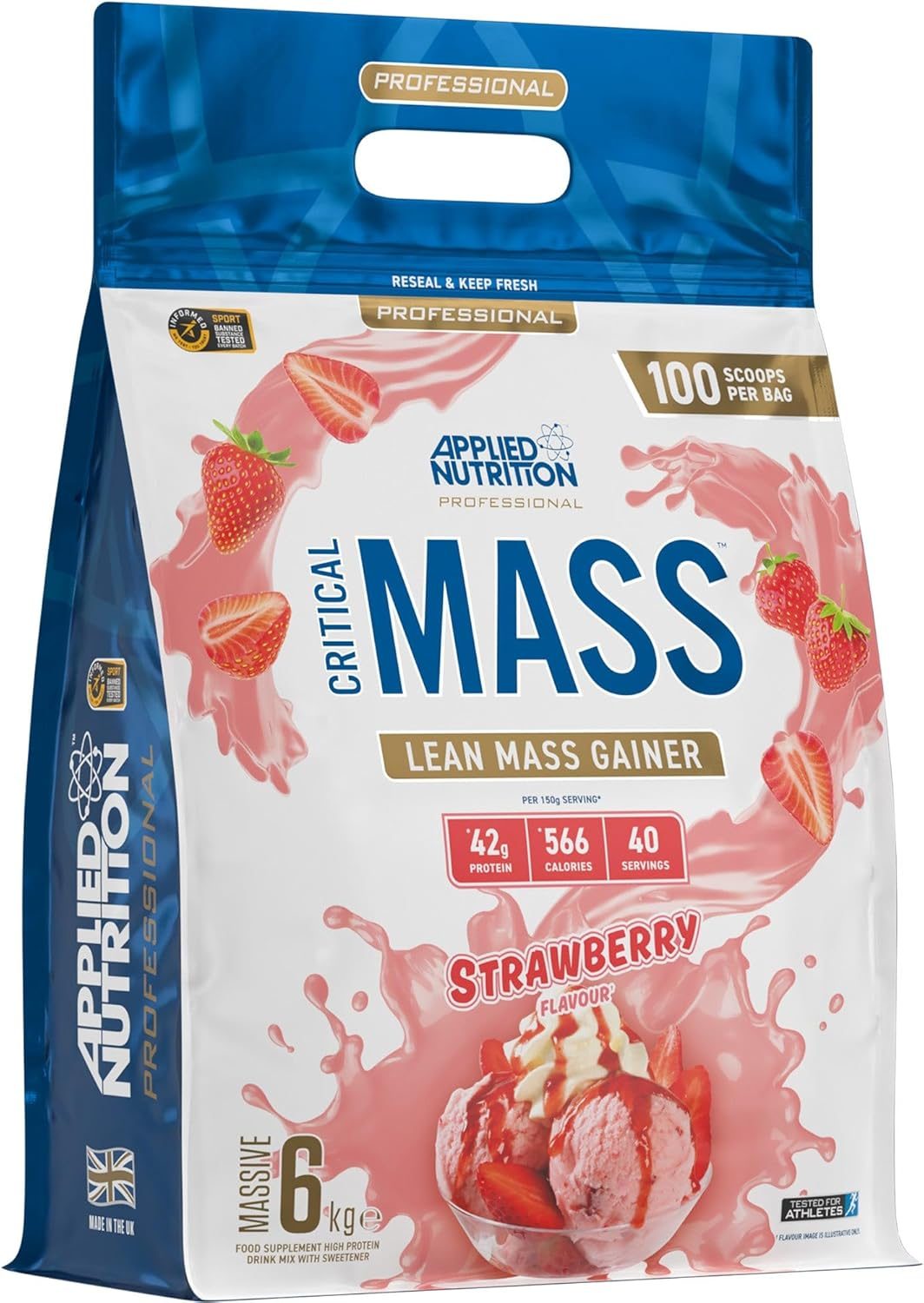 Applied Nutrition Critical Mass Professional - Strawberry 6kg