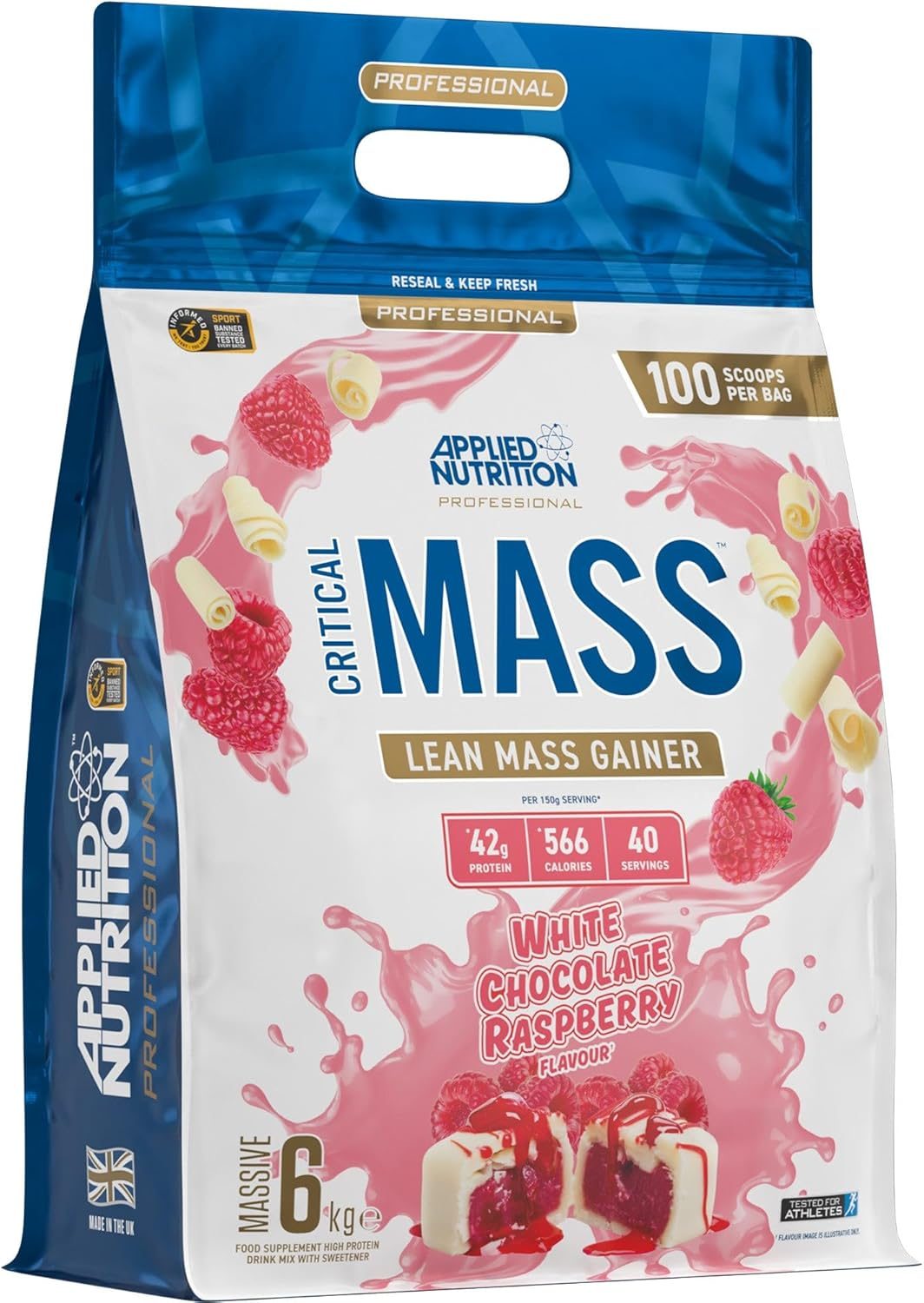 Applied Nutrition Critical Mass Professional - White Chocolate Raspberry 6kg