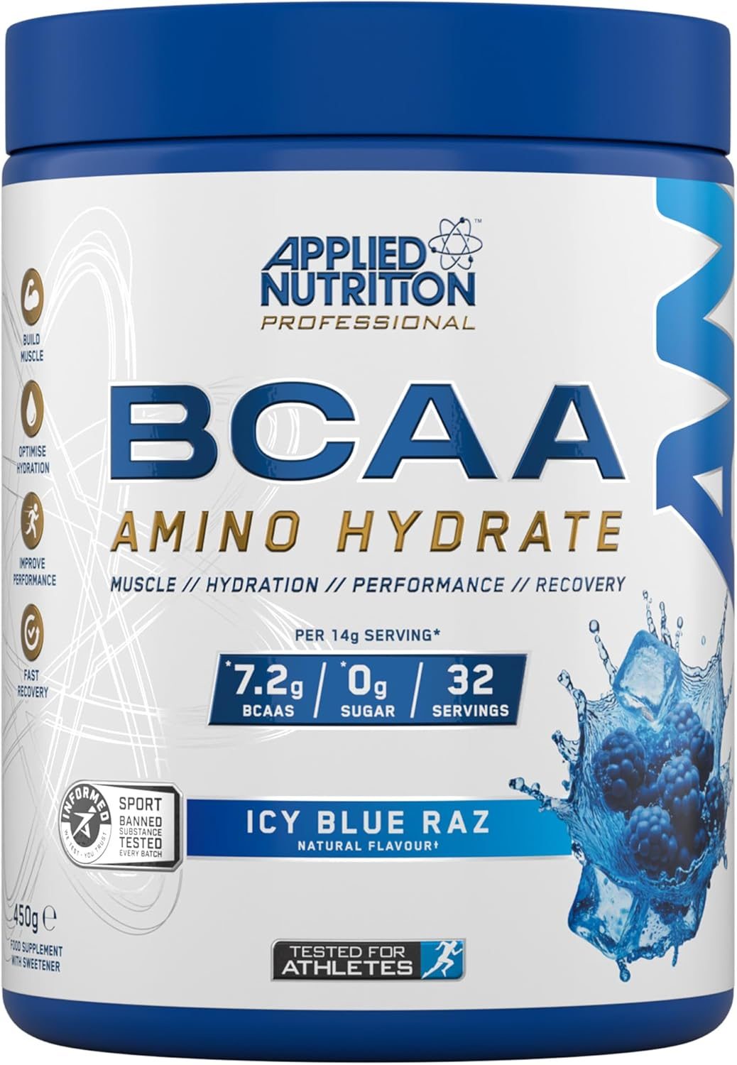 Applied Nutrition Bcaa Amino Hydrate - Icy Blue Raz 450g