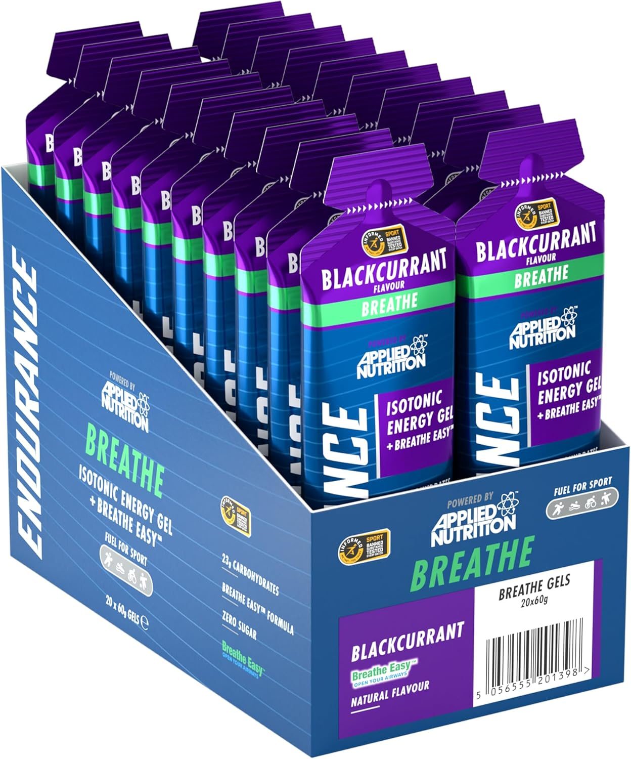 Applied Nutrition Endurance Velocity Breathe Gel (20x60g) - Blackcurrant