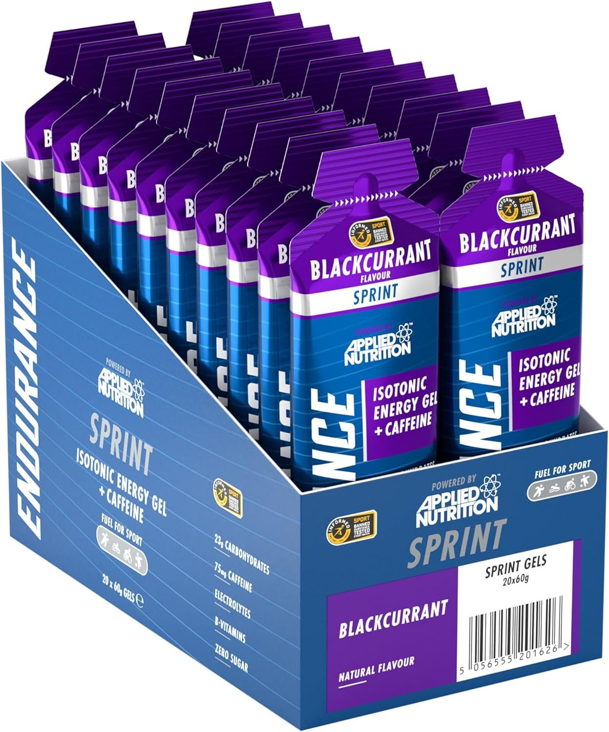 Applied Nutrition Endurance Velocity Sprint Gel (20x60g) - Blackcurrant