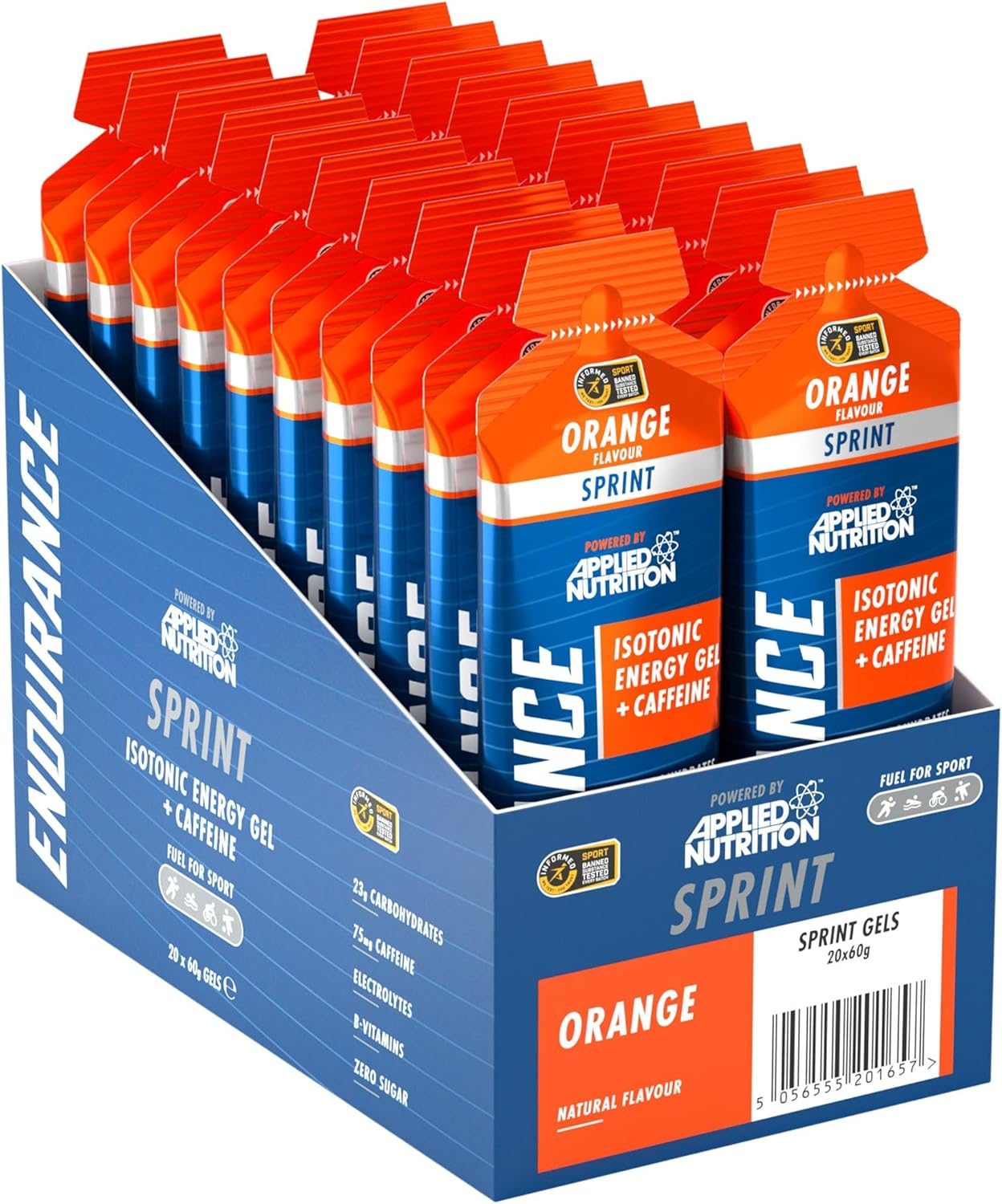 Applied Nutrition Endurance Velocity Sprint Gel (20x60g) - Orange