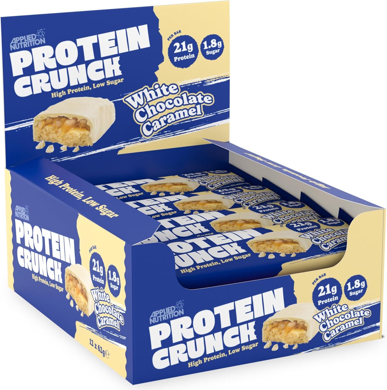 Applied Nutrition Protein Crunch Bar (12x62g) - White Chocolate Caramel