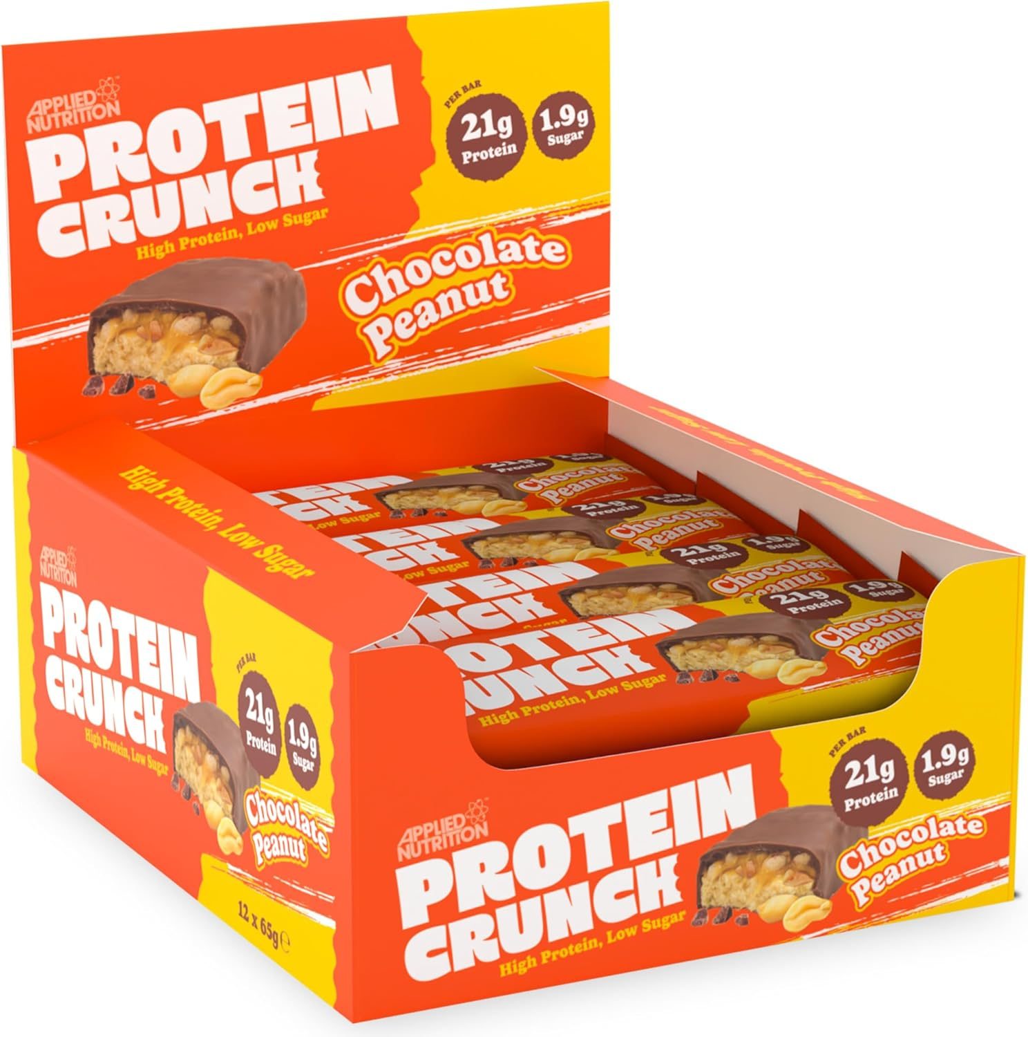 Applied Nutrition Protein Crunch Bar (12x62g) - Milk Chocolate Peanut