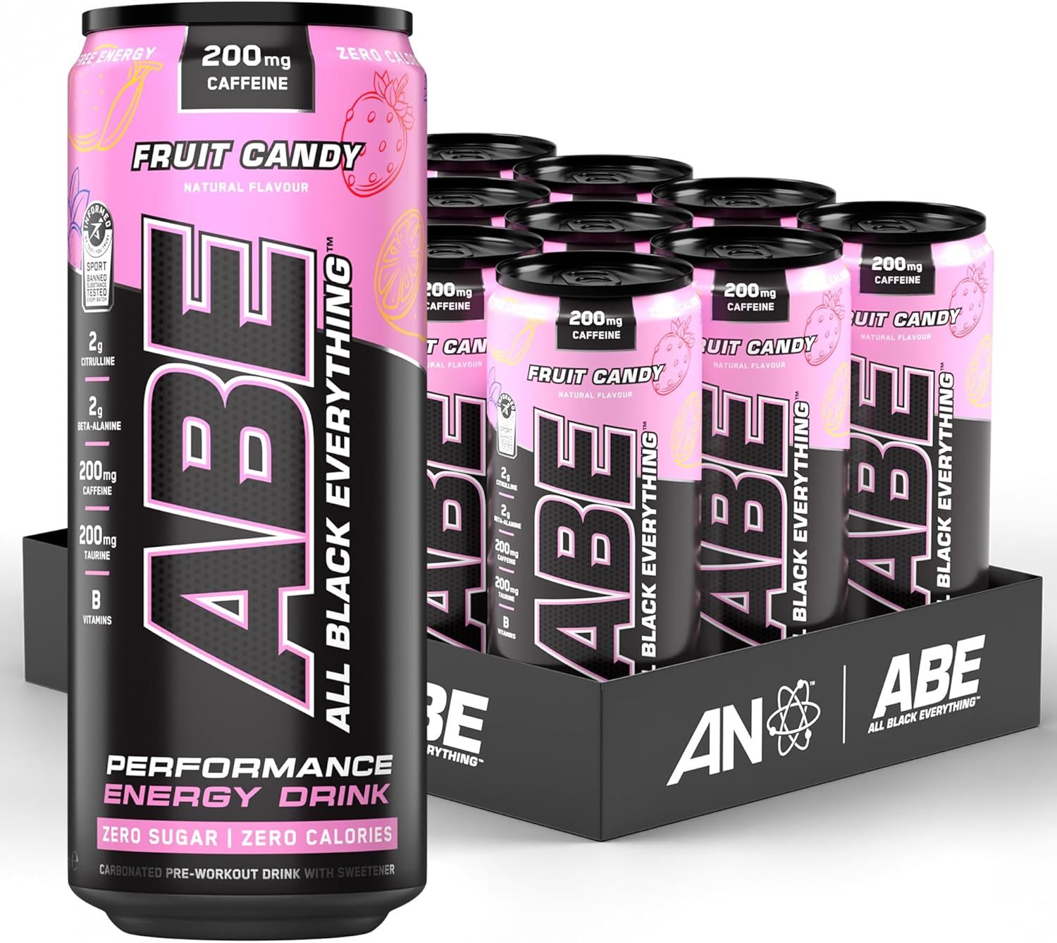 Applied Nutrition Abe Carbonated Can (12x330ml) - Fruit Candy
