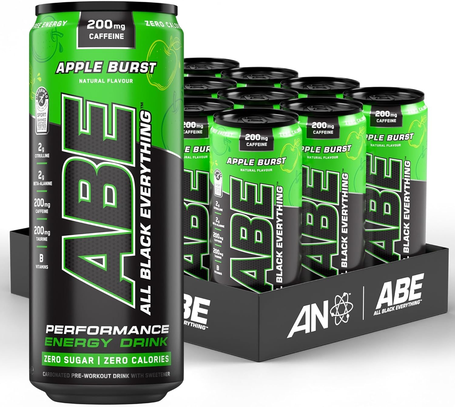 Applied Nutrition Abe Carbonated Can (12x330ml) - Apple Burst