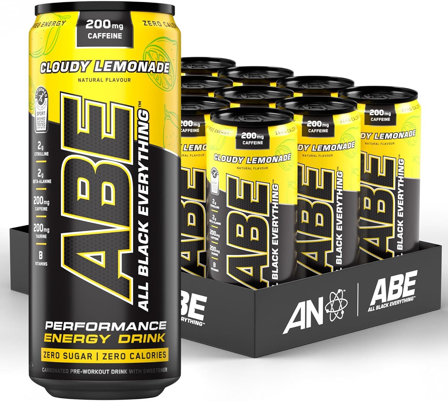 Applied Nutrition Abe Carbonated Can (12x330ml) - Cloudy Lemonade