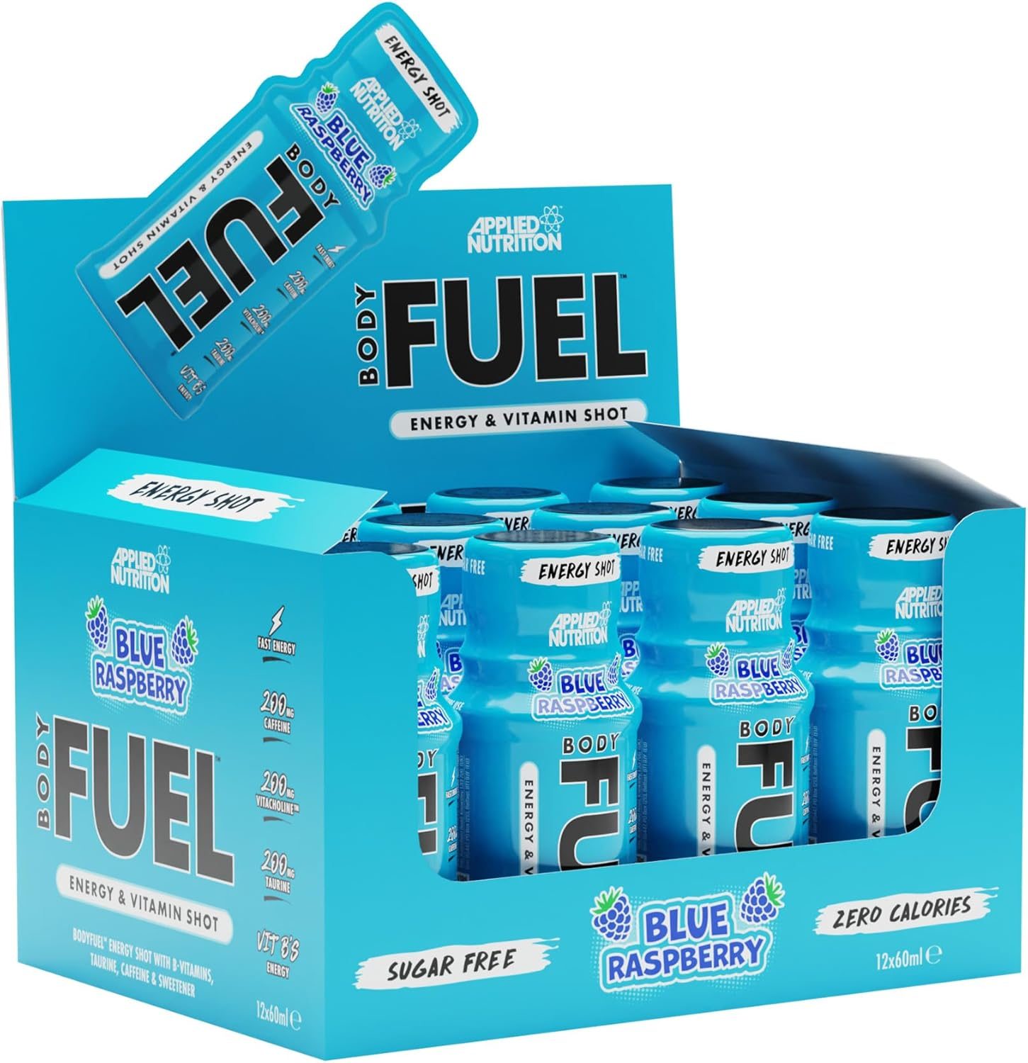 Applied Nutrition Body Fuel Energy Shots (12x60ml) - Blue Raspberry