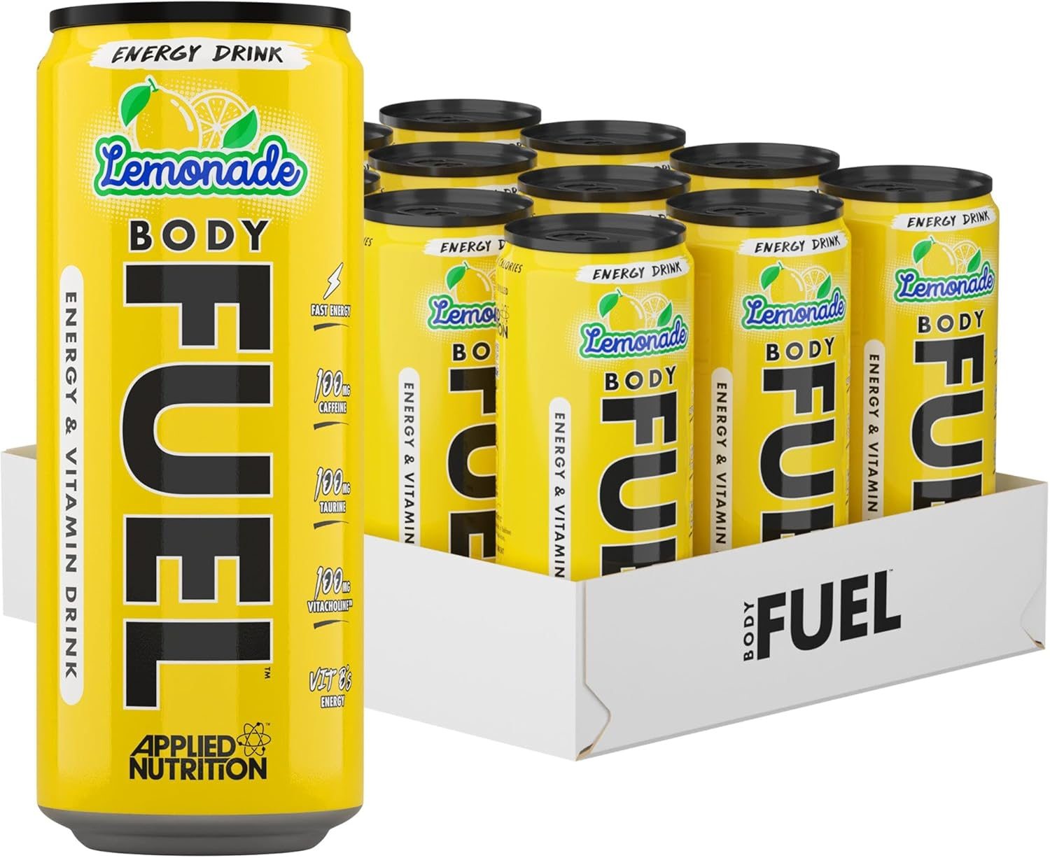 Applied Nutrition Body Fuel Energy Can (12x330ml) - Lemonade