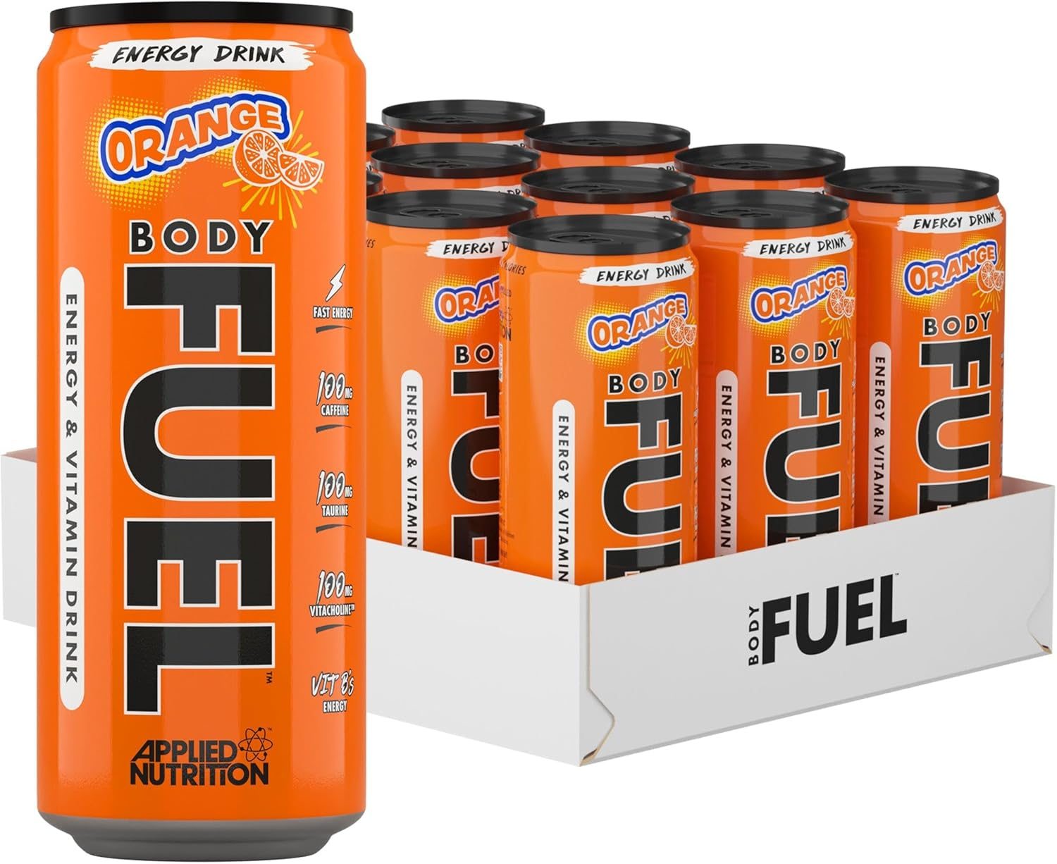 Applied Nutrition Body Fuel Energy Can (12x330ml) - Orange