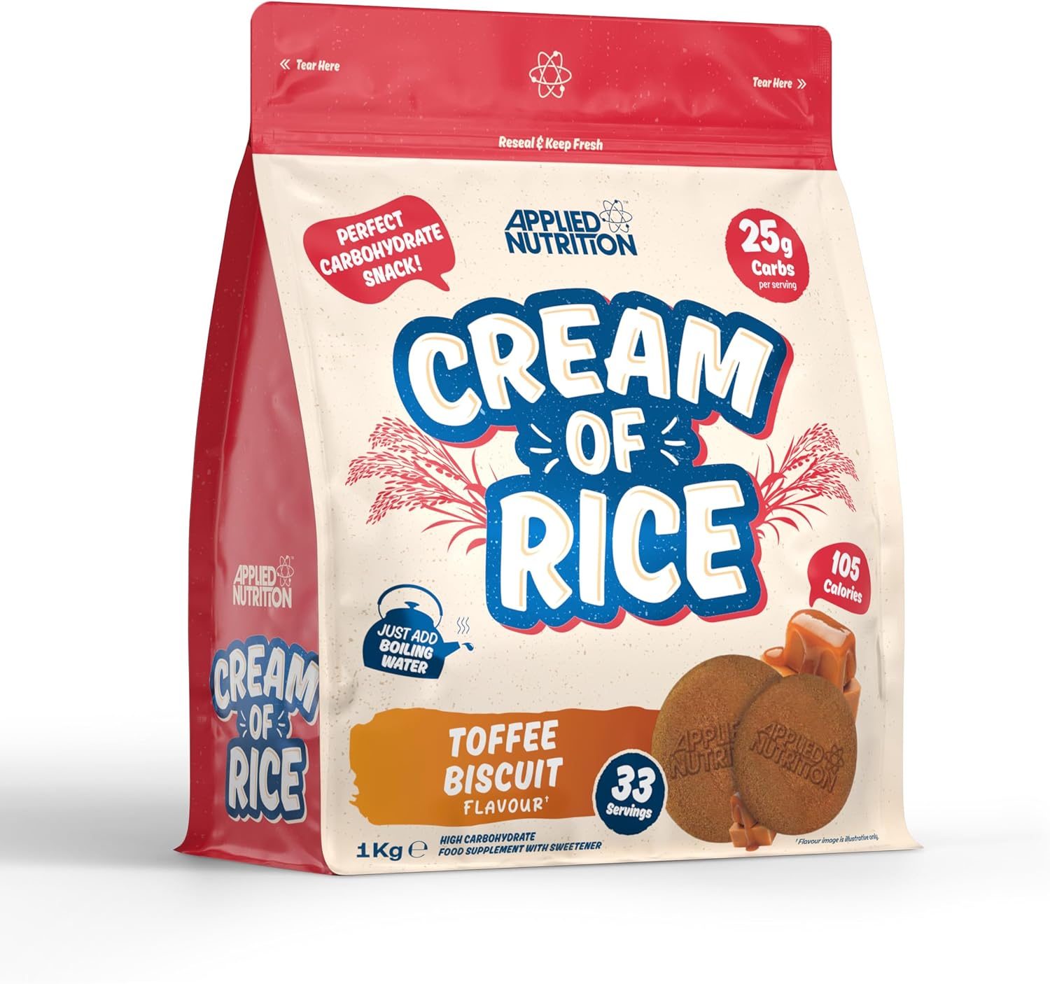 Applied Nutrition Cream Of Rice - Toffee Biscuit 1kg