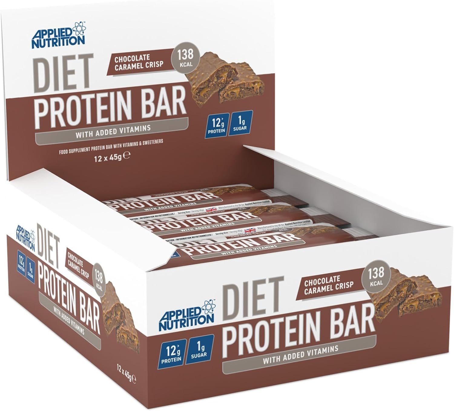 Applied Nutrition Diet Protein Bar (12x45g) - Chocolate Caramel Crisp