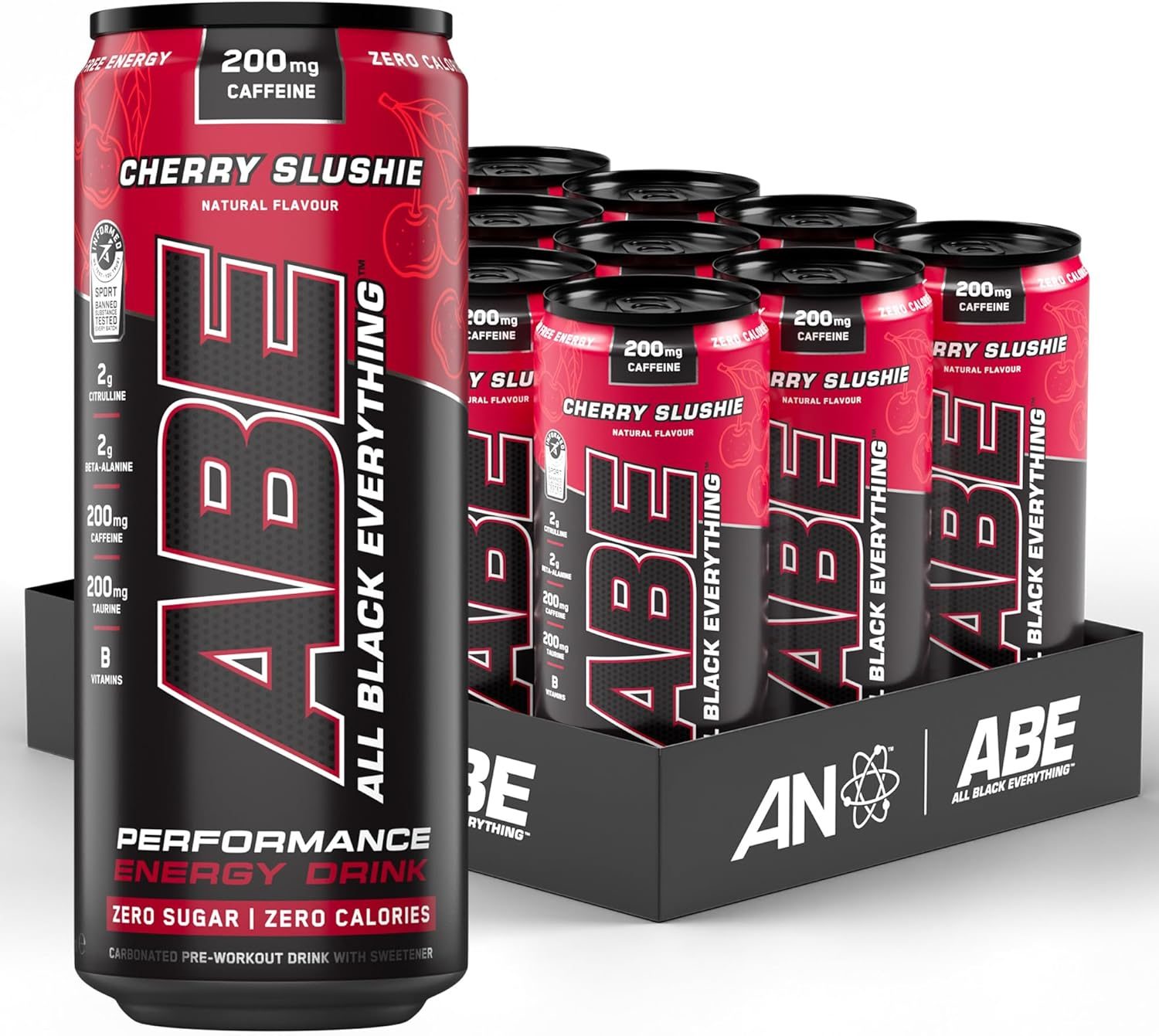 Applied Nutrition Abe Carbonated Can (12x330ml) - Cherry Slushie