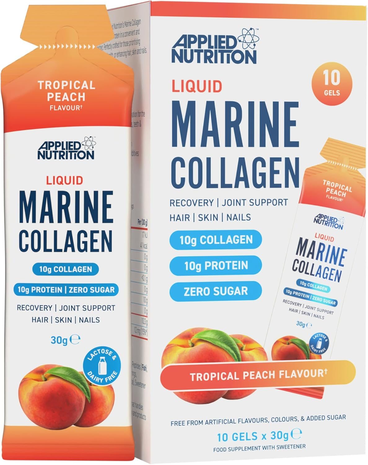 Applied Nutrition Marine Collagen Gels (10x30g) - Tropical Peach