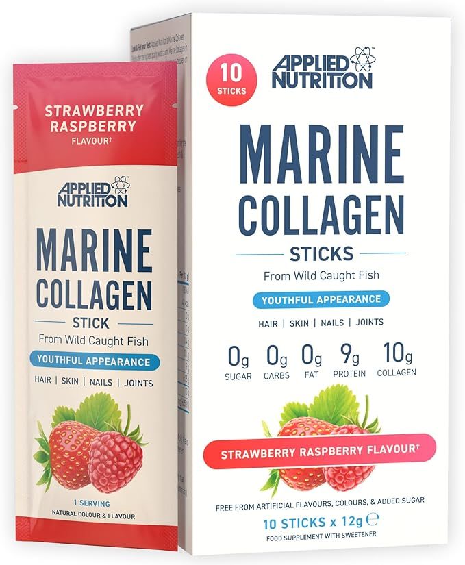 Applied Nutrition Marine Collagen Sticks (12x12g) - Strawberry Raspberry