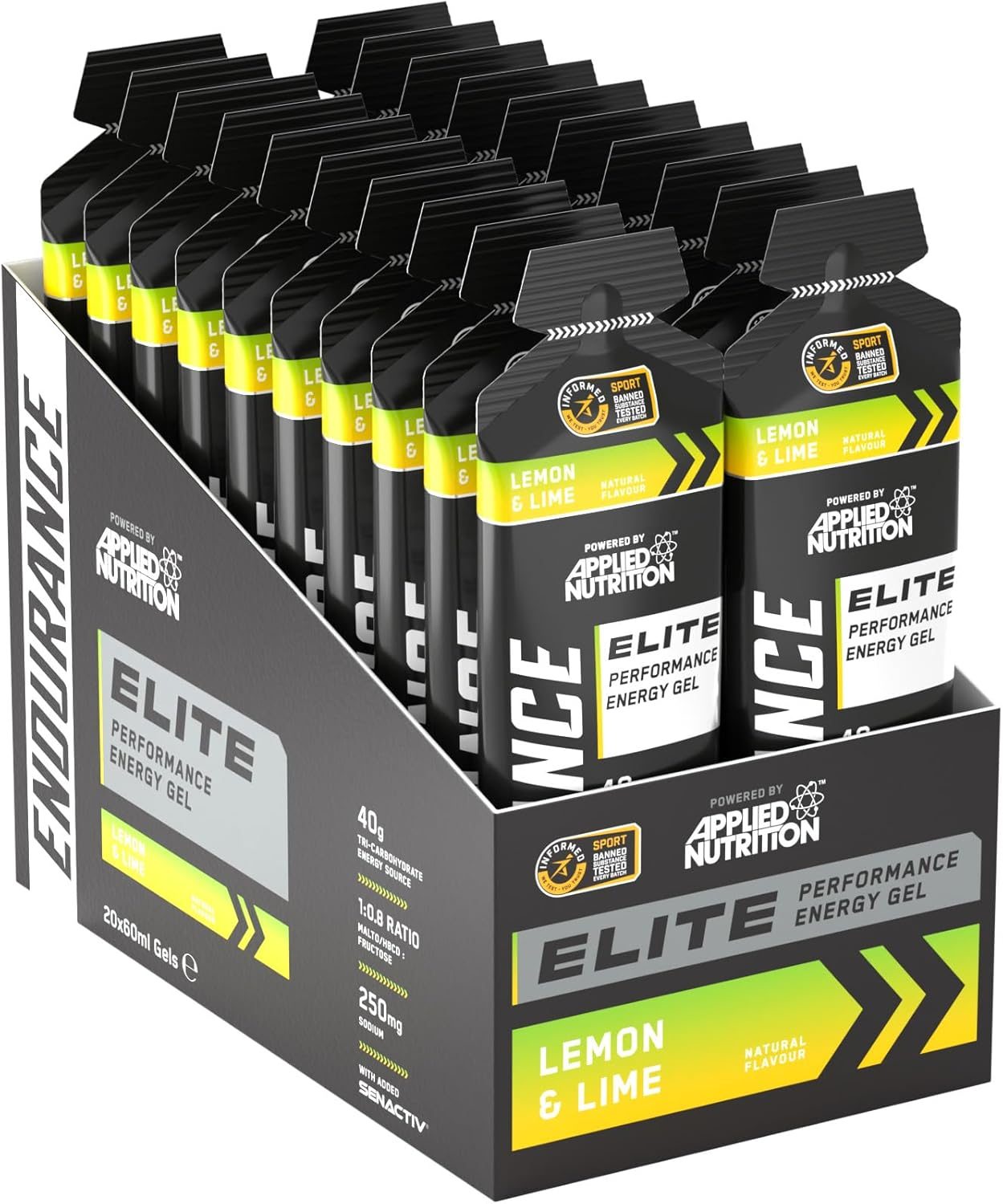 Applied Nutrition Endurance Elite Performance Gel (20x60ml) - Lemon & Lime