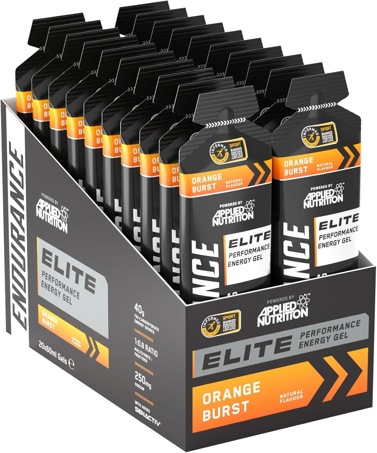 Applied Nutrition Endurance Elite Performance Gel (20x60ml) - Orange Burst
