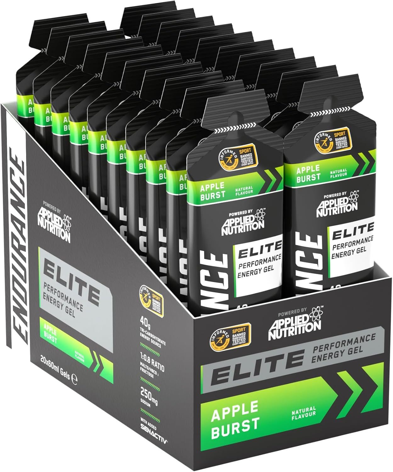Applied Nutrition Endurance Elite Performance Gel (20x60ml) - Apple Burst