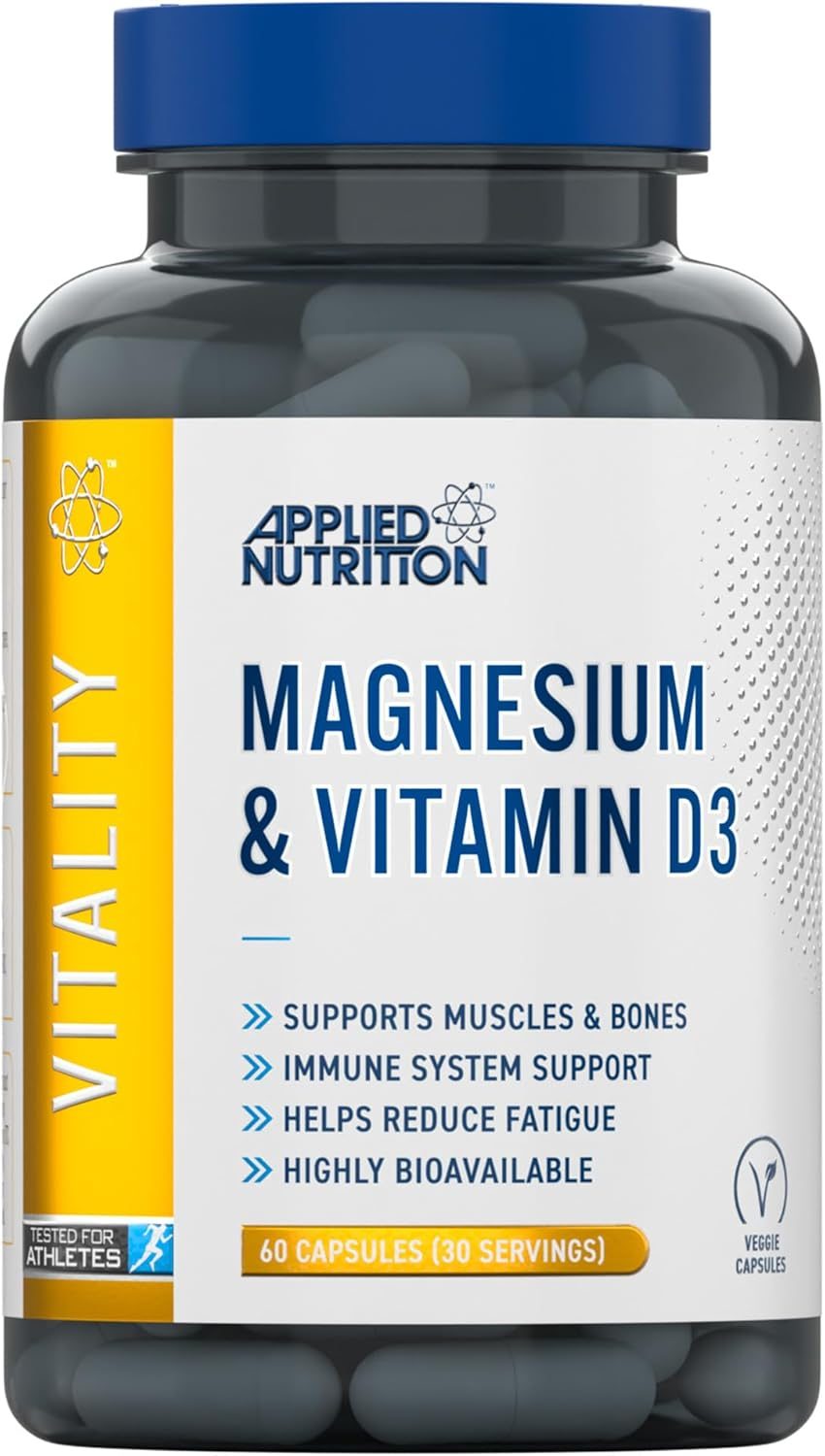 Applied Nutrition Magnesium + Vitamin D3 (60 Caps)