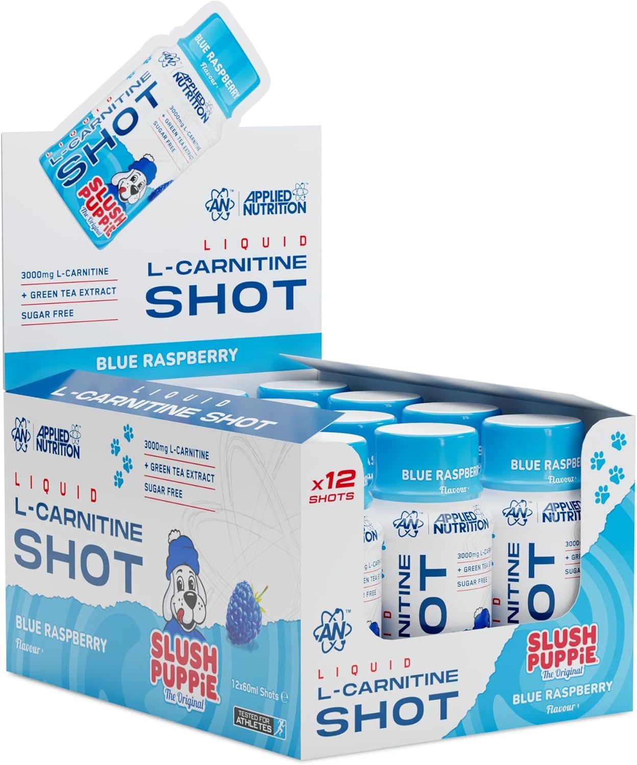 Applied Nutrition L Carnitine Shot (12 x 60 ml) - SLUSH PUPPiE Blue Raspberry