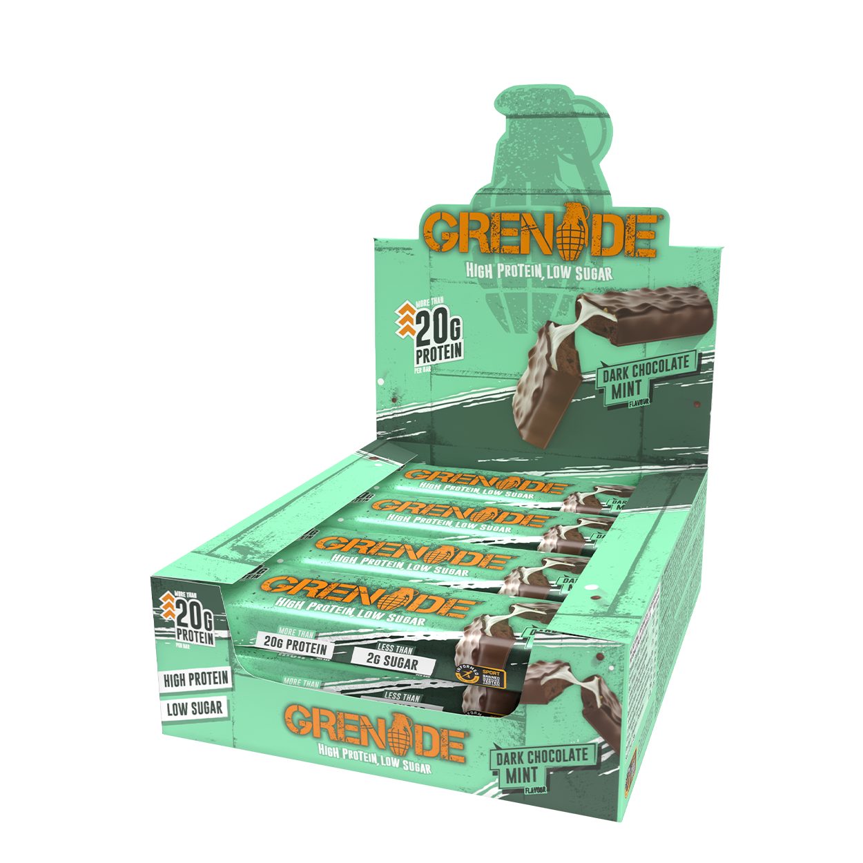 Grenade Protein Bar - Dark Choc Mint 12x60g