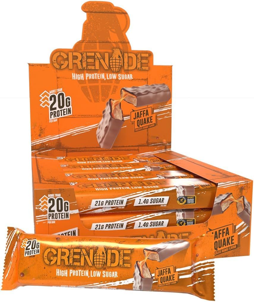 Grenade Protein Bar - Jaffa Quake 12x60g