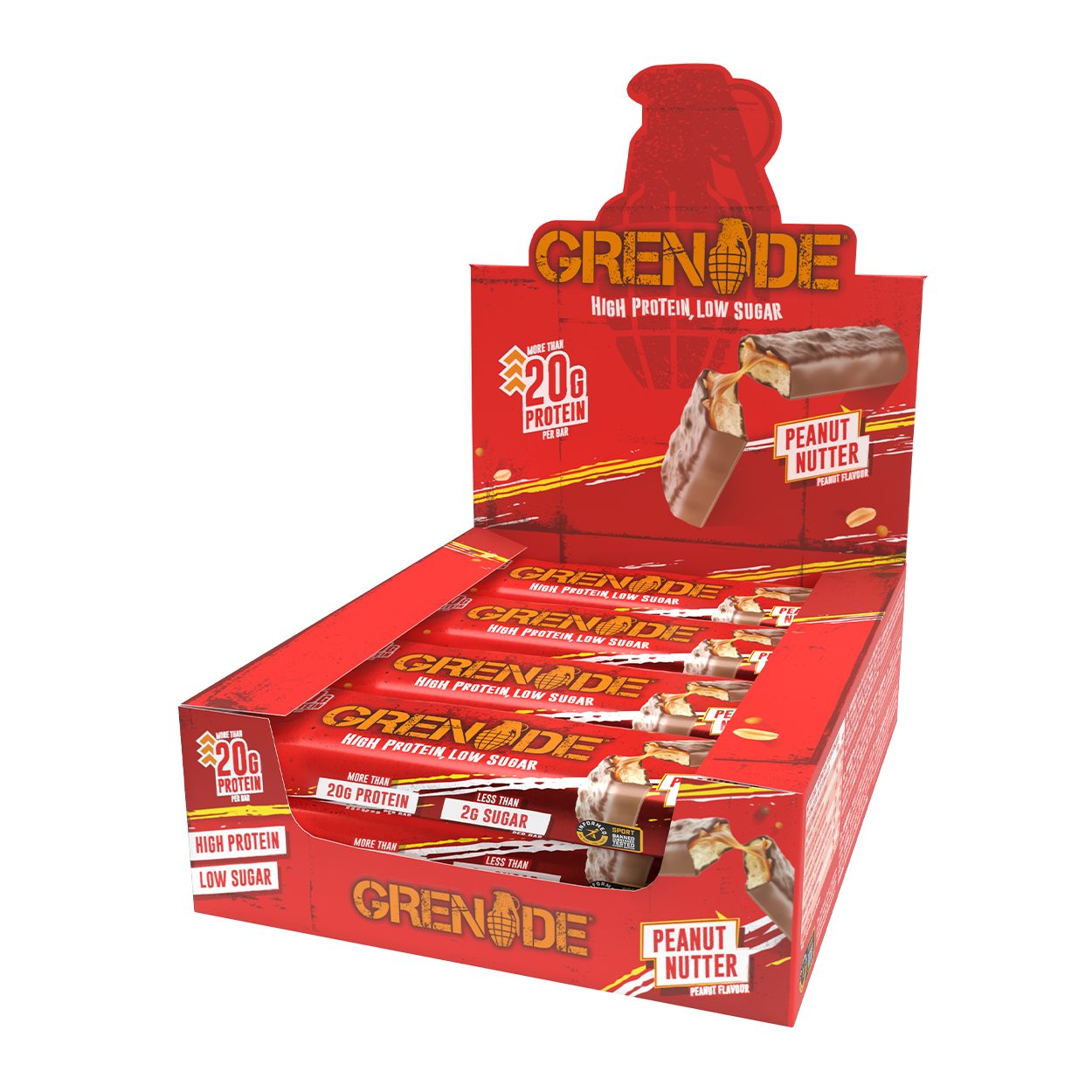 Grenade Protein Bar - Peanut Nutter 12x60g