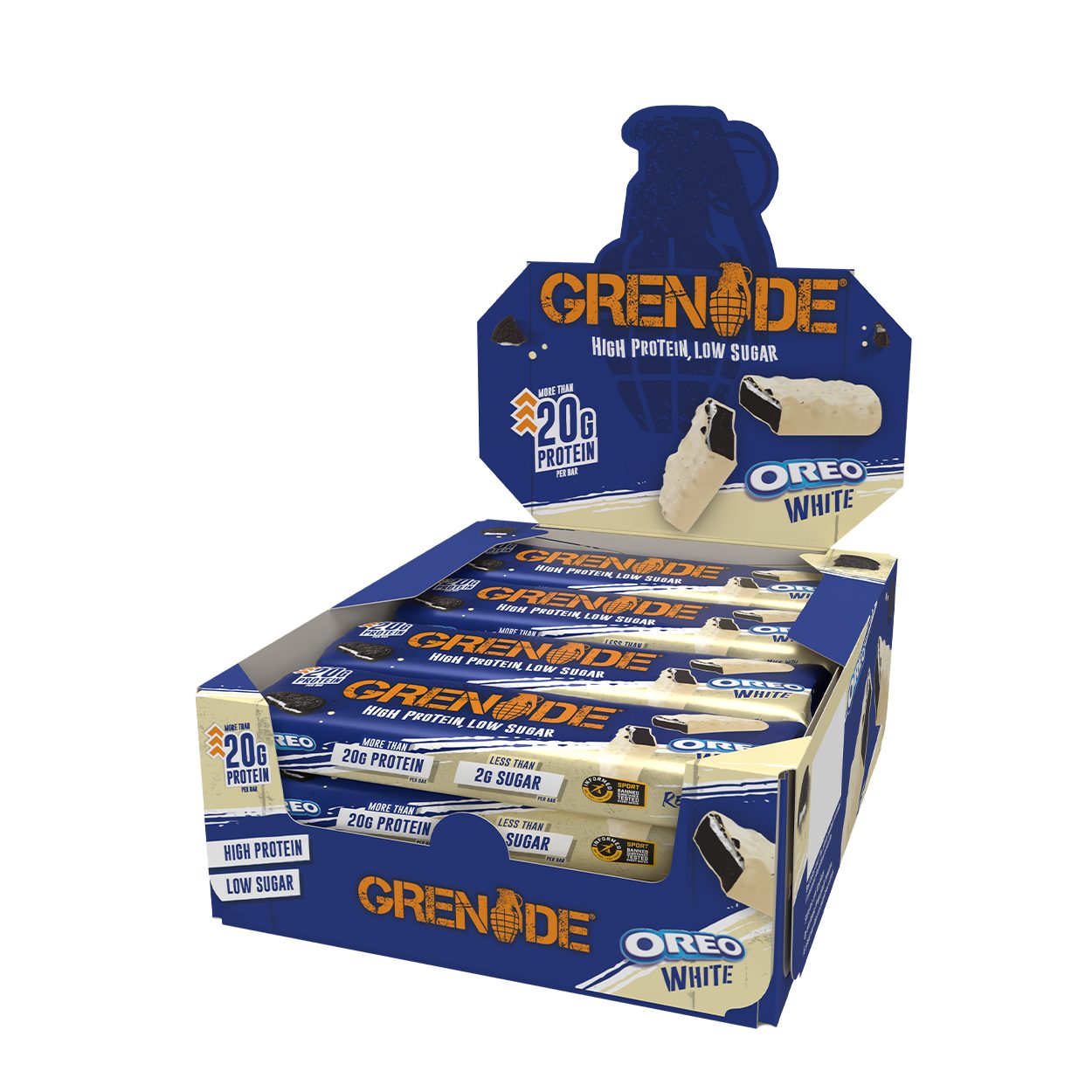 Grenade Protein Bar - Oreo White 12x60g