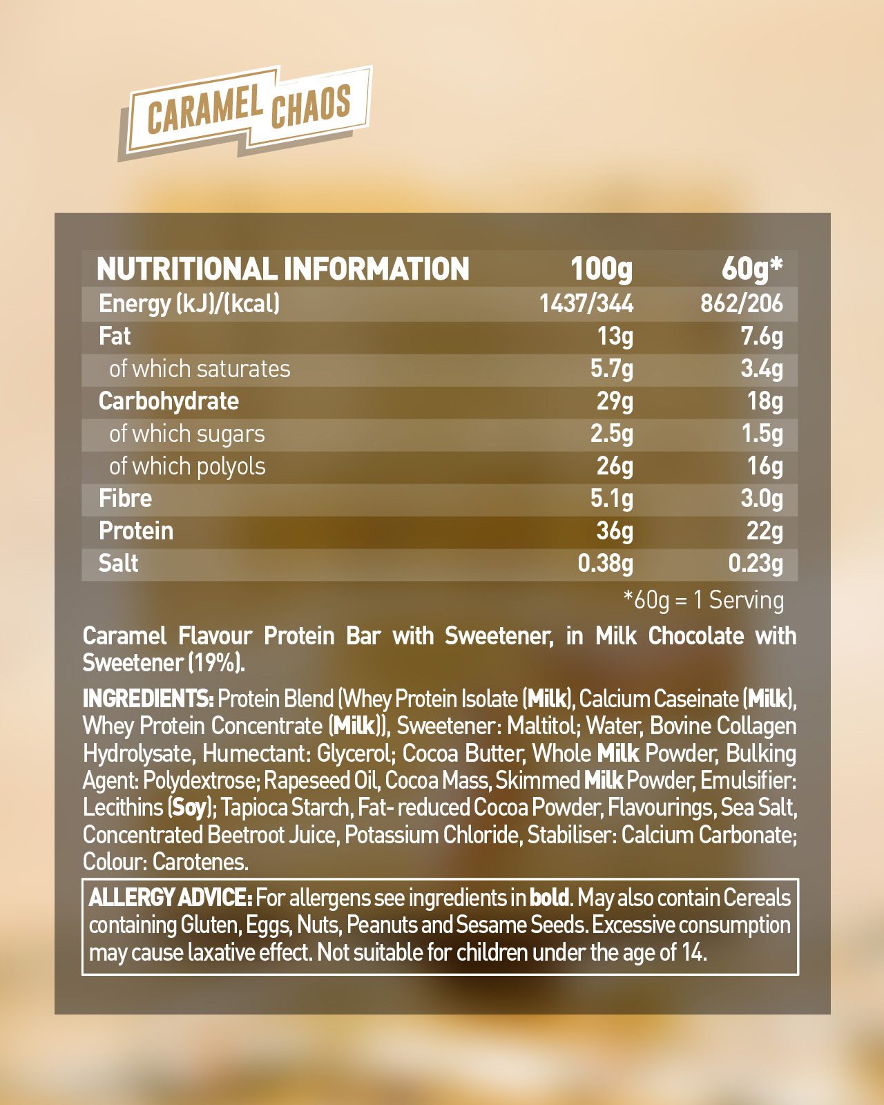 Grenade Protein Bar - Caramel Chaos 60g — view 2