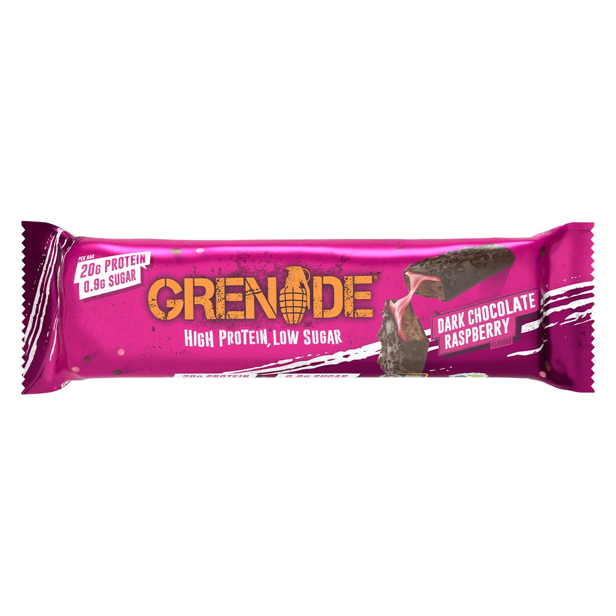 Grenade Protein Bar - Dark Chocolate Raspberry 60g
