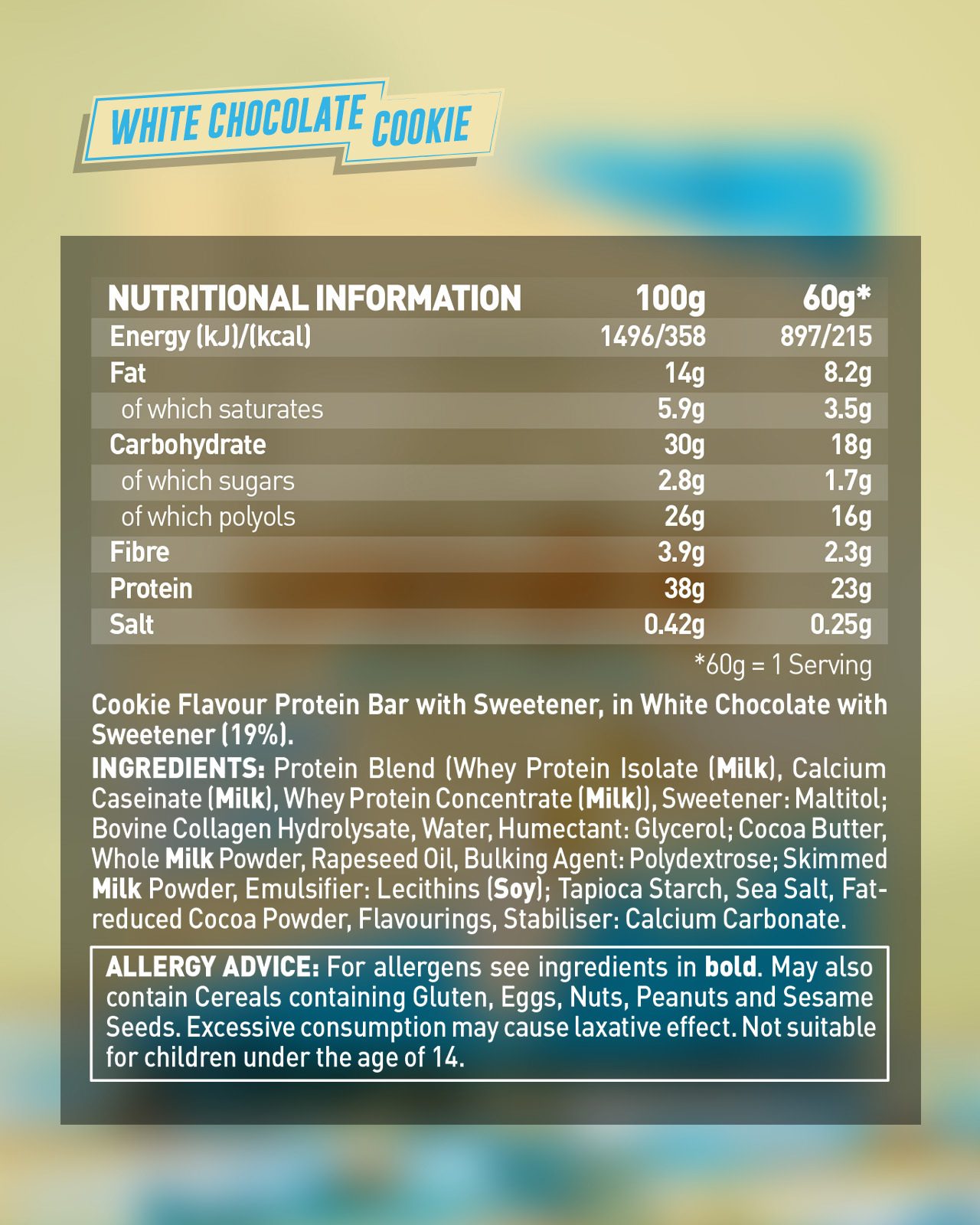 Grenade Protein Bar - White Chocolate Cookie 60g — view 2