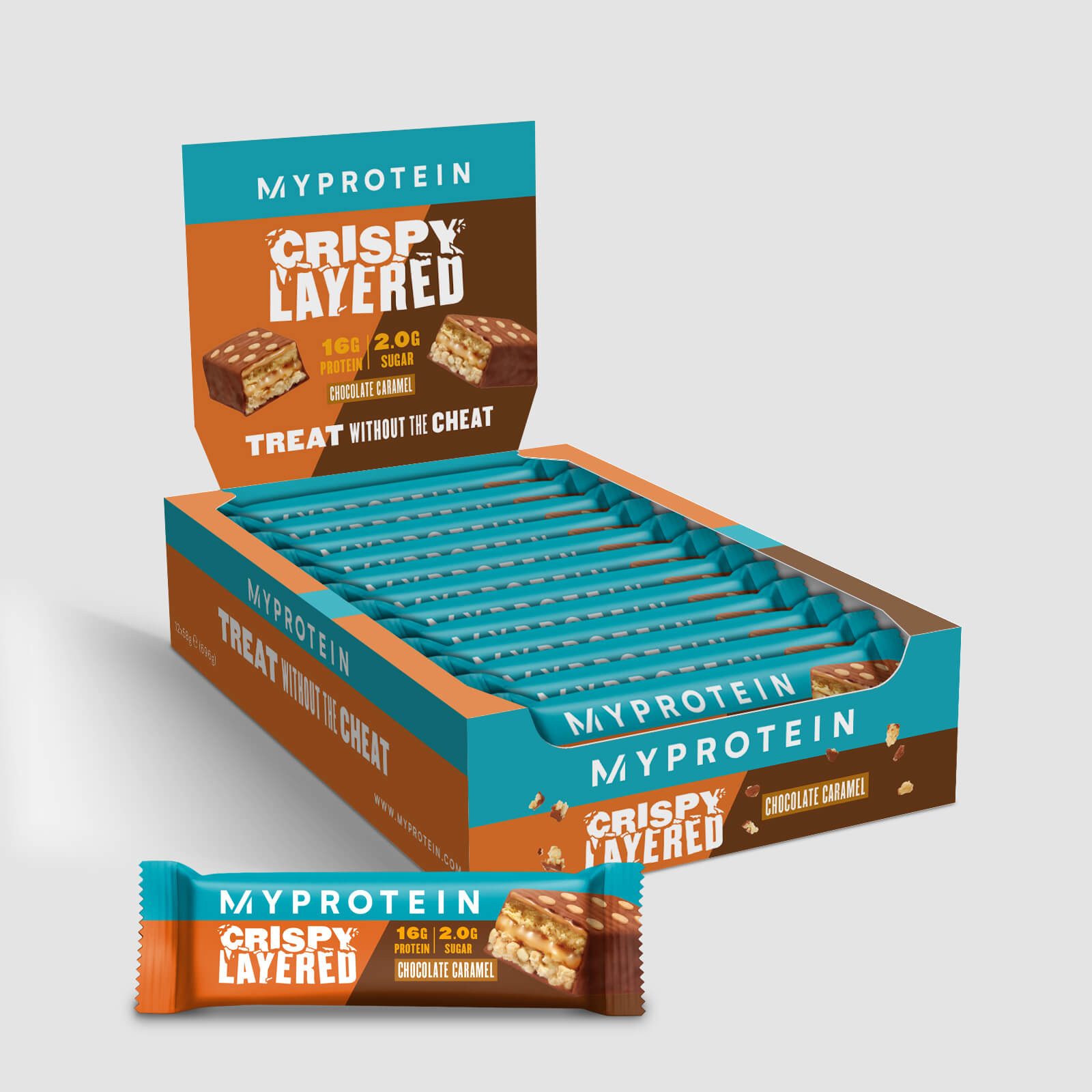 Myprotein Crispy Layered Protein Bar (12x58g) - Chocolate Caramel