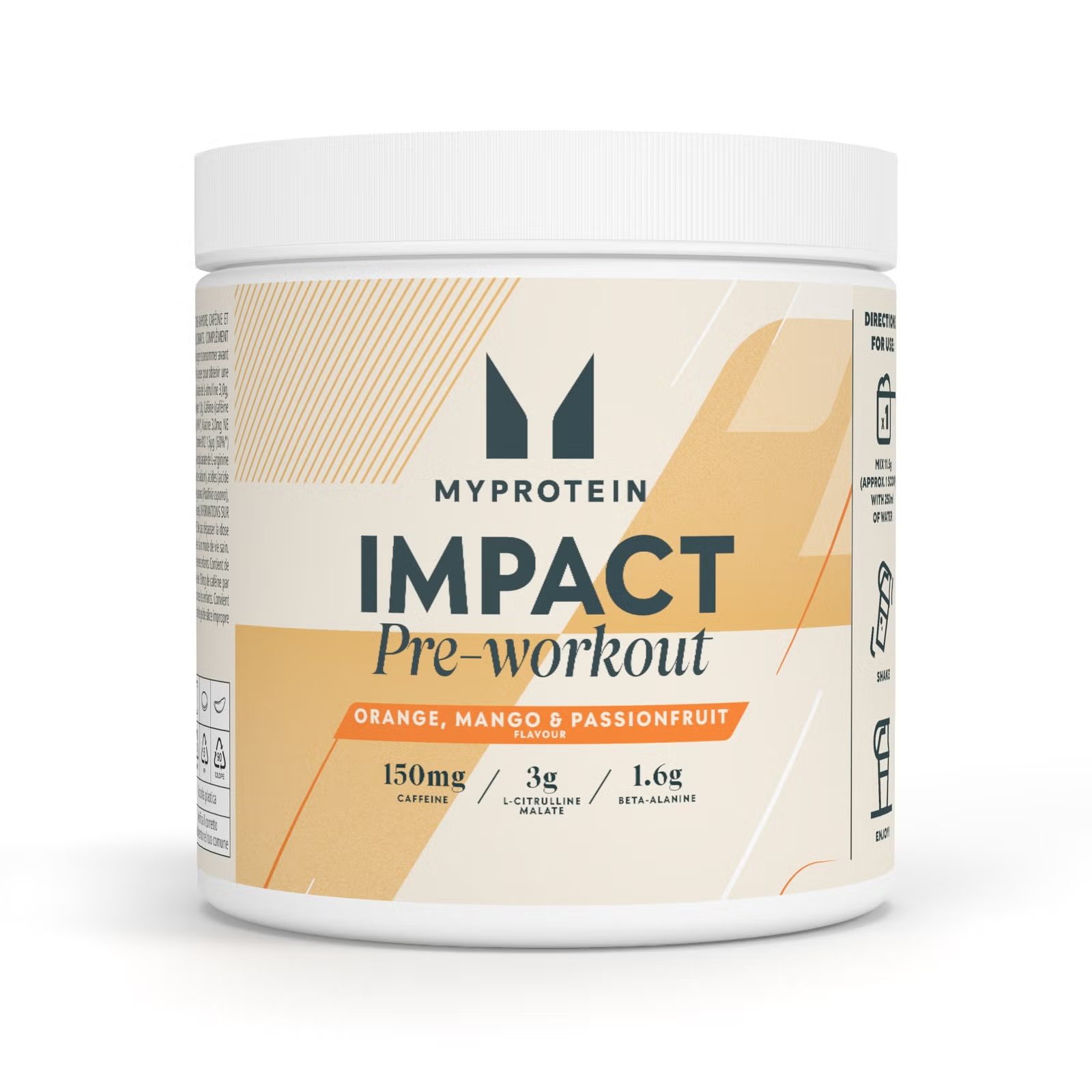 Myprotein Impact Pre Workout - Orange Mango Passionfruit 500g