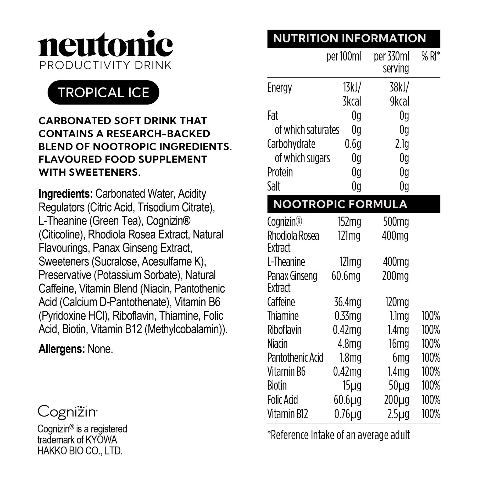 Neutonic 12x330ml Tropical Ice — view 5