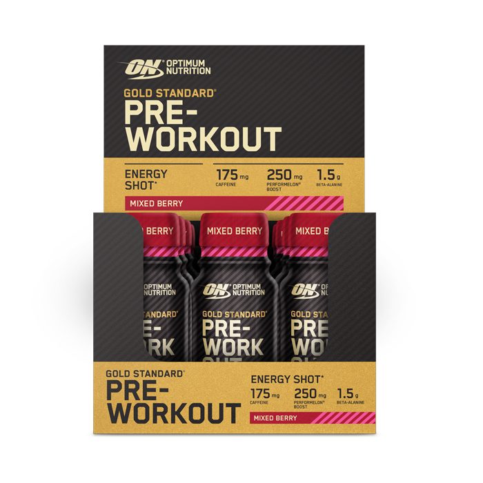 Optimum Nutrition Gold Standard Pre Workout Shot - Mixed Berry 12x60ml