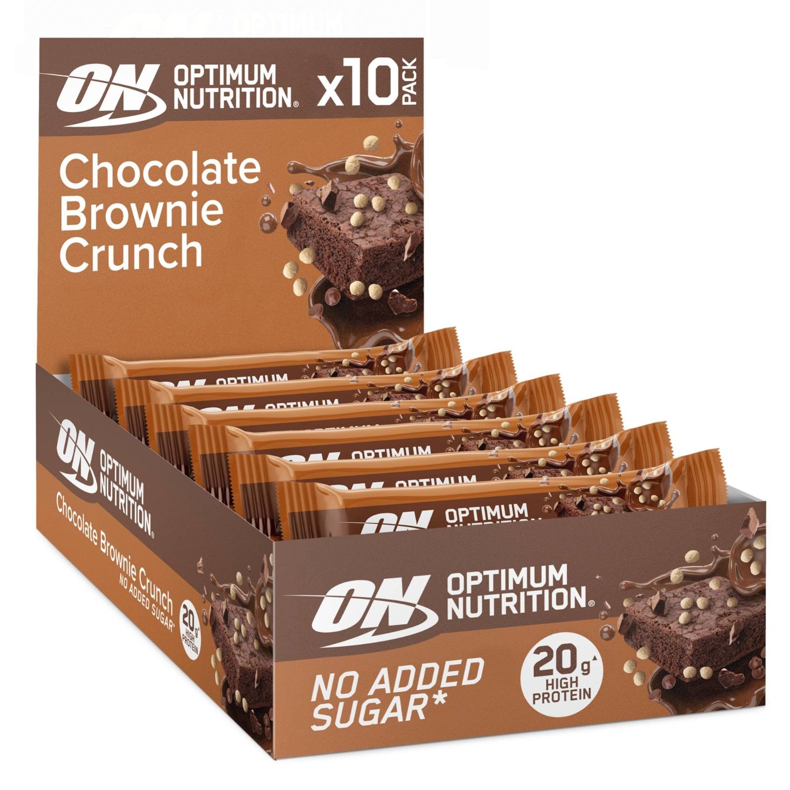 Optimum Nutrition Crunch Bar - Choc Brownie 10x65g