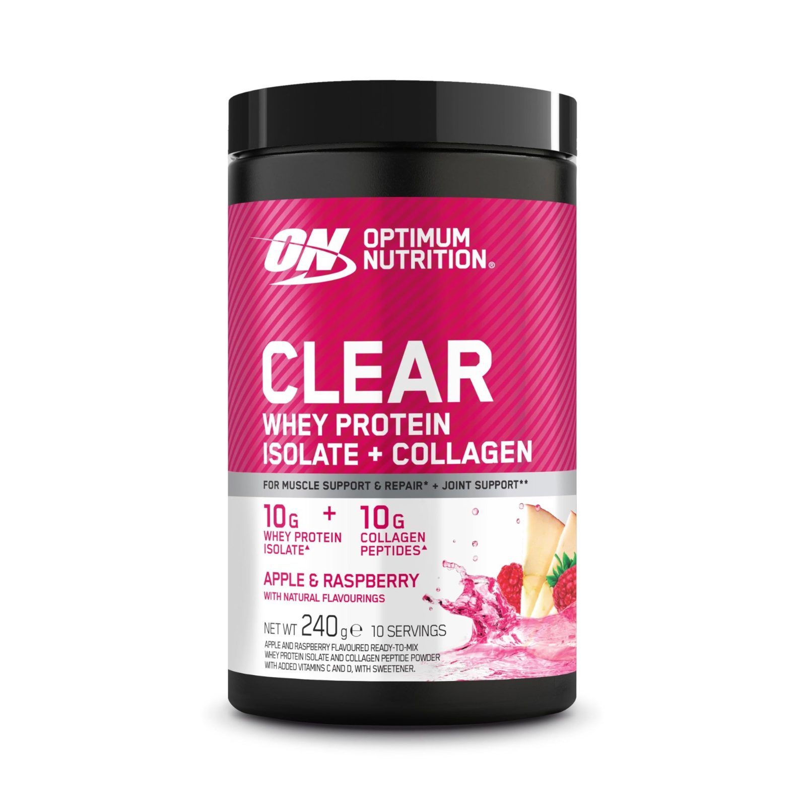 Optimum Nutrition Clear + Collagen (240g) - Apple & Raspberry